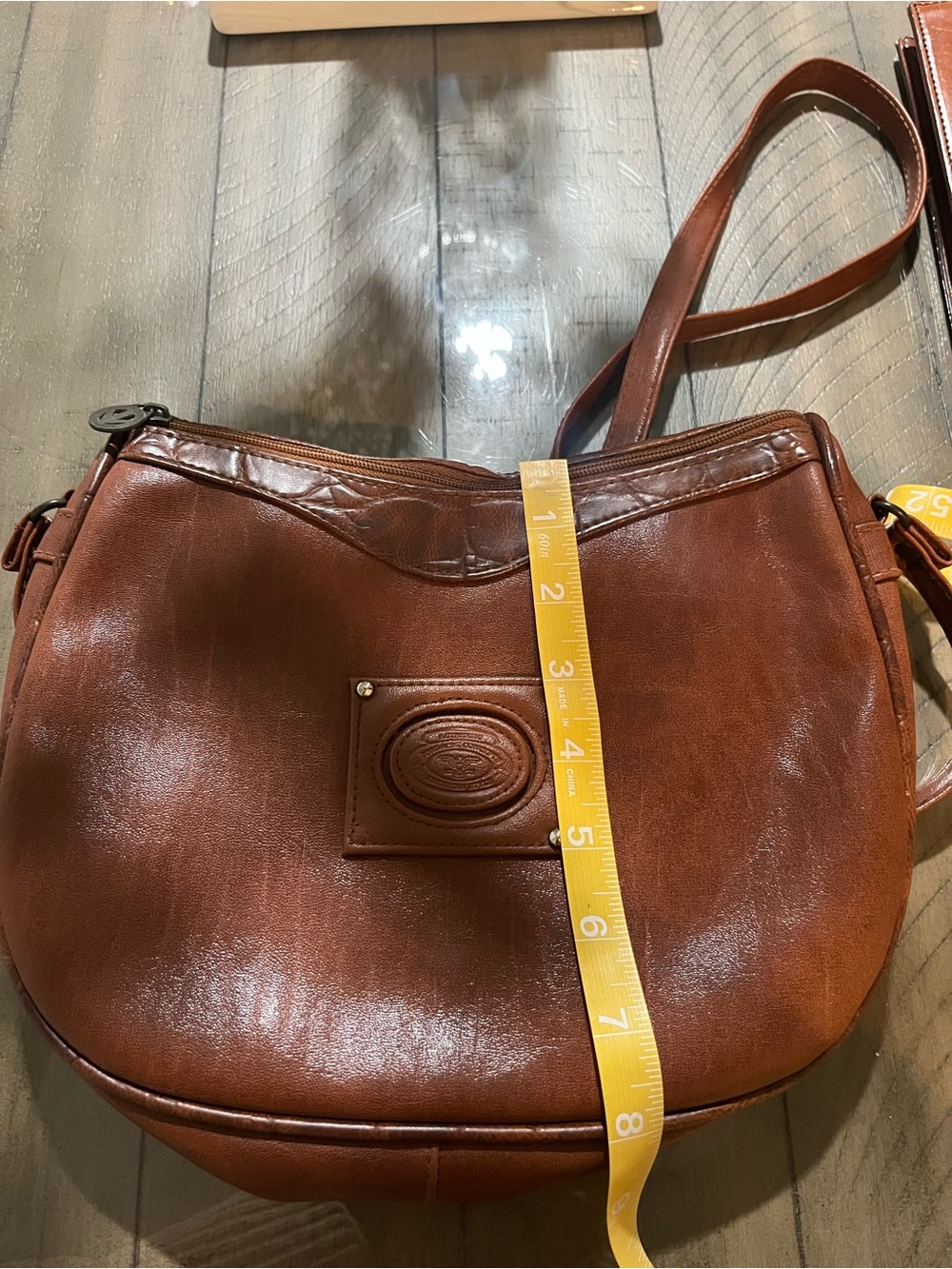Jordache Brown Leather Y2K Crossbody Bag Vintage - Picture 15 of 15